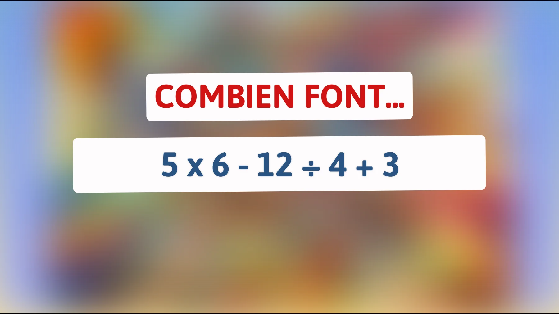 "Serez-vous parmi les 1% qui résoudront cette énigme mathématique complexe en un éclair ?""