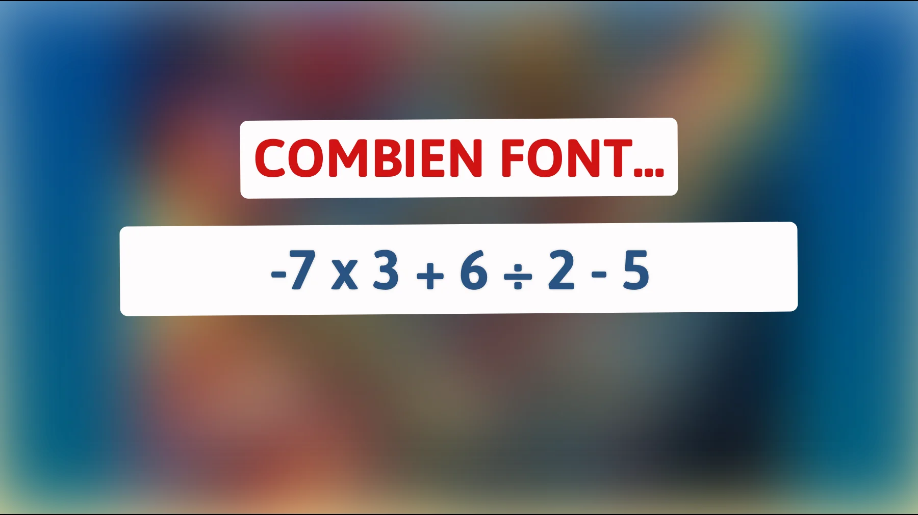 "Seuls les génies peuvent résoudre cette équation mathématique en moins de 10 secondes – Êtes-vous à la hauteur ?""