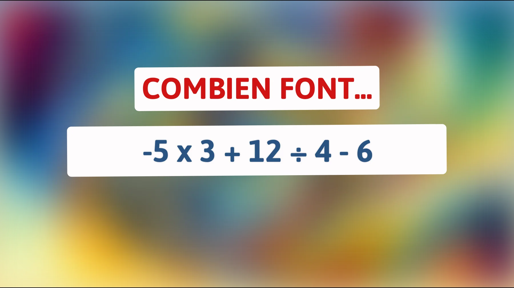 Le défi mathématique qui fait trembler les plus cérébraux : pouvez-vous résoudre cette énigme complexe ?"